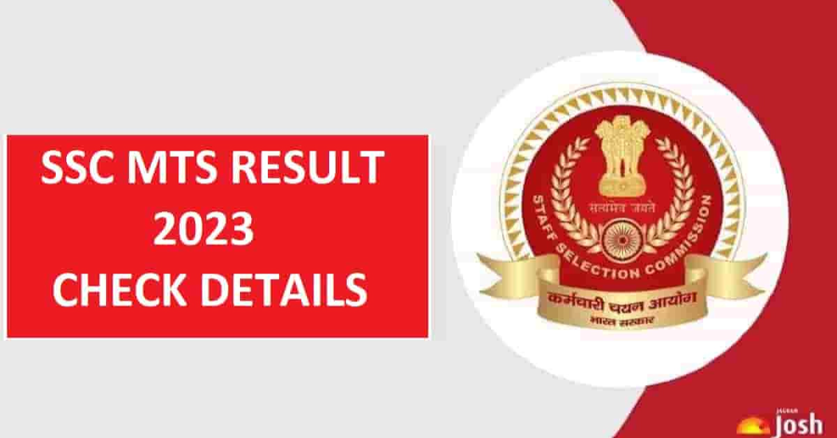 SSC MTS Result 2023 live